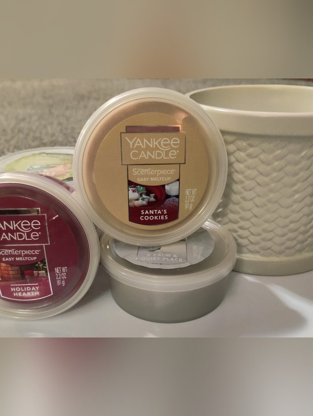 Yankee Candle Scenterpiece Easy MeltCup Warmer & 5 Assorted Meltcups